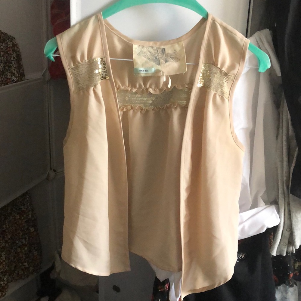 Never worn lightweight beautiful top vest sequins by Kimchie Blue.